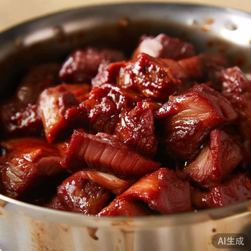 红烧肉焯水后炖够40分钟才软烂。