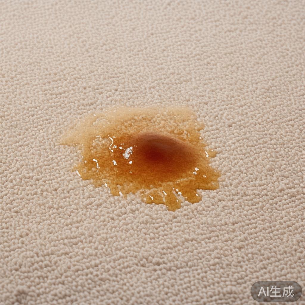 暑假中熊孩子打翻酱油,地毯上的顽固污渍几步能处理净?