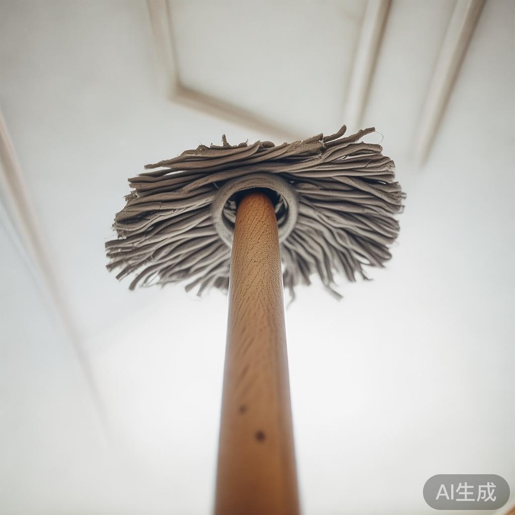 不穿的旧袜子套在拖把上,天花板灰尘不用爬梯子也能擦