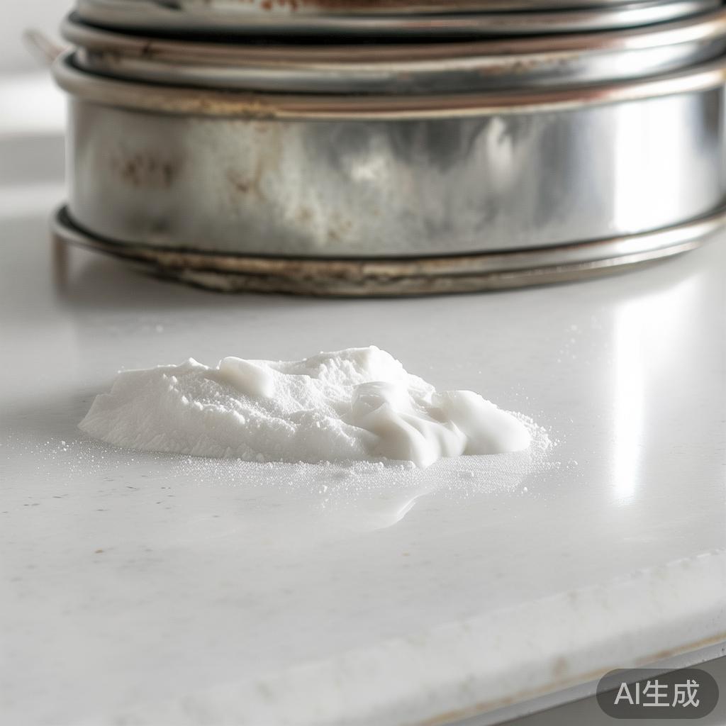 厨房油污别用钢丝球！小苏打加旧蒸屉这2步，新手也不怕擦坏台面