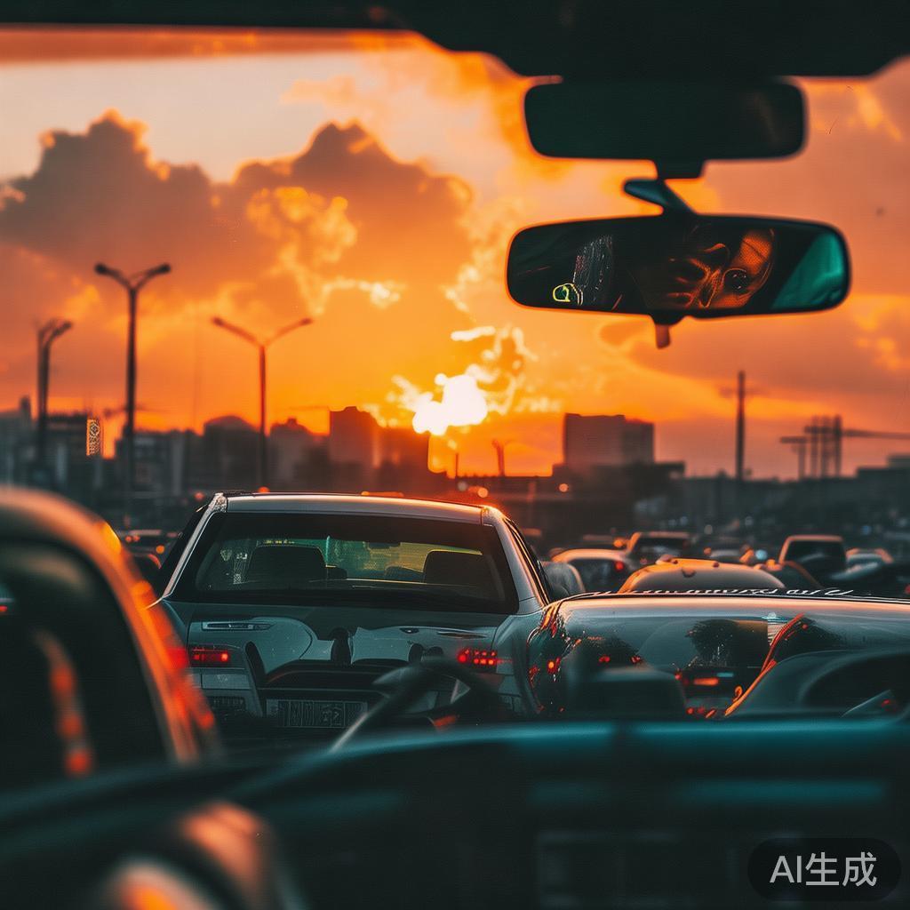 后视镜里那片晚霞，治好了我的路怒症