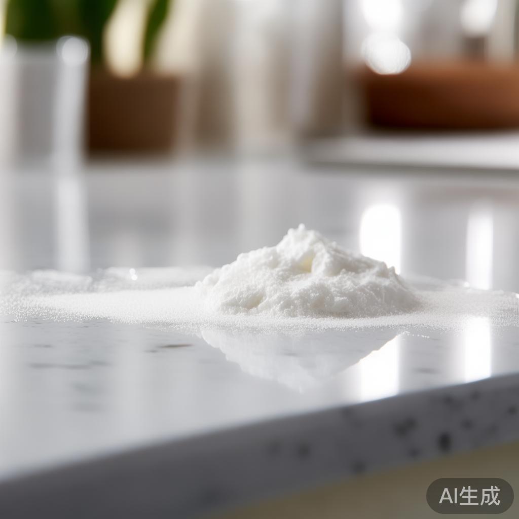 厨房台面渗色别急着换，小苏打加保鲜膜敷一晚就淡了